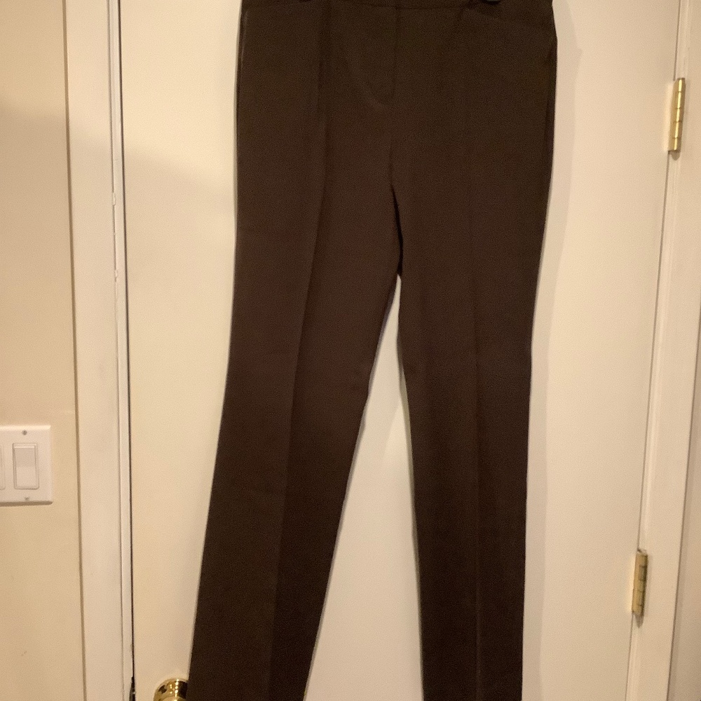 AK ANNE KLEIN size 12 chocolate brown pants